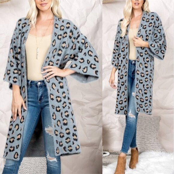 Leopard print Print So Soft Open front Cardigan - Picture 2 of 9